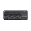 LOGITECH Wireless Touch Keyboard K400 Plus - Melns - Qwerty Holandiešu