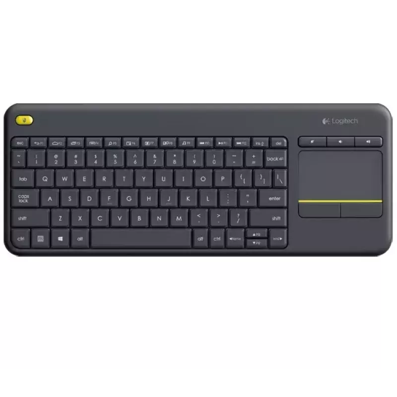 LOGITECH Wireless Touch Keyboard K400 Plus - Melns - Qwerty Holandiešu