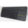 LOGITECH Wireless Touch Keyboard K400 Plus - Melns - Qwerty Holandiešu