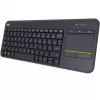 LOGITECH Wireless Touch Keyboard K400 Plus - Melns - Qwerty Holandiešu