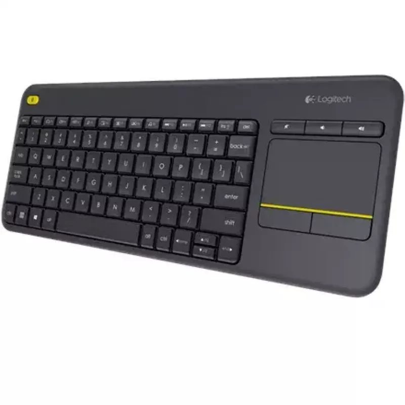LOGITECH Wireless Touch Keyboard K400 Plus - Melns - Qwerty Holandiešu