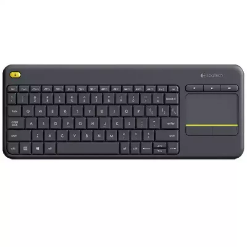 LOGITECH Wireless Touch Keyboard K400 Plus - Melns - Qwerty Holandiešu