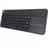 LOGITECH Wireless Touch Keyboard K400 Plus - Melns - Qwerty Holandiešu