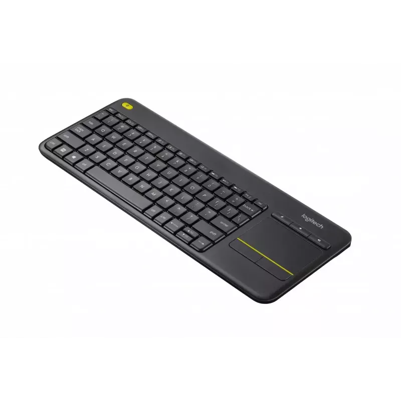 LOGITECH Wireless Touch Keyboard K400 Plus - Melns - Qwerty Holandiešu