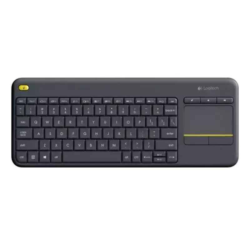 LOGITECH Wireless Touch Keyboard K400 Plus - Melns - Qwerty Holandiešu