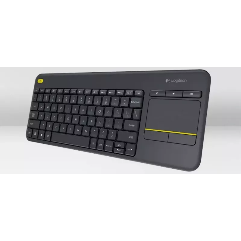 LOGITECH Wireless Touch Keyboard K400 Plus - Melns - Qwerty Holandiešu