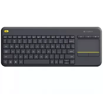 LOGITECH Wireless Touch Keyboard K400 Plus - Melns - Qwerty Holandiešu