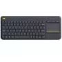 LOGITECH Wireless Touch Keyboard K400 Plus - Melns - Qwerty Holandiešu