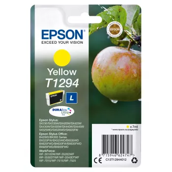 Epson Apple Singlepack dzeltena T1294 DURABrite Ultra tinte, dzeltena, tinte uz pigmenta bāzes, 7 ml, 1 gab., 616 lappuses