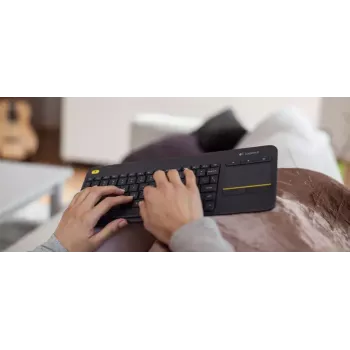 LOGITECH Wireless Touch Keyboard K400 Plus - Melns - QWERTZ Vācu