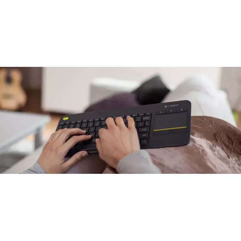 LOGITECH Wireless Touch Keyboard K400 Plus - Melns - QWERTZ Vācu
