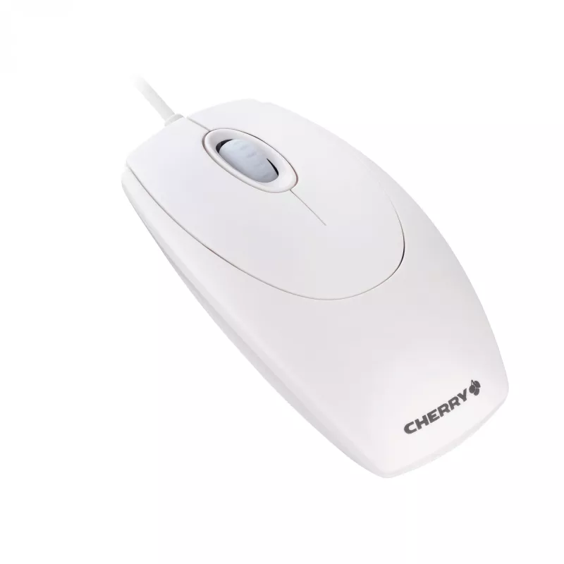 CHERRY WHEELpele OPTICAL vadu pele, gaiši pelēka, PS2/USB, piemērota abām rokām, optiska, USB Type-A, 1000 DPI, balta