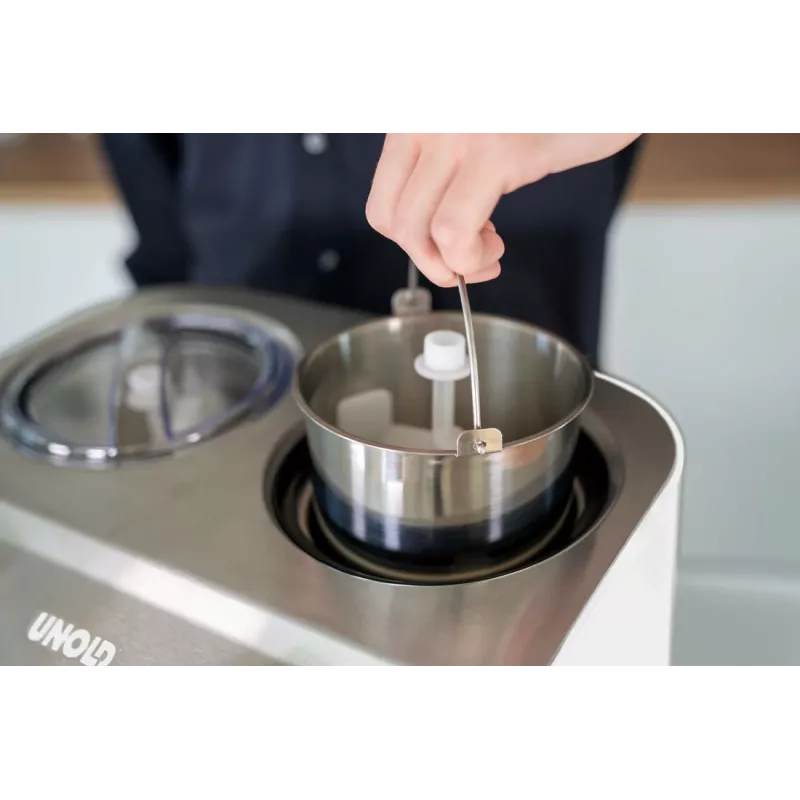 Unold Doppio kompresora saldējuma aparāts 2,4 L 250 W Satīna tērauds, Balts