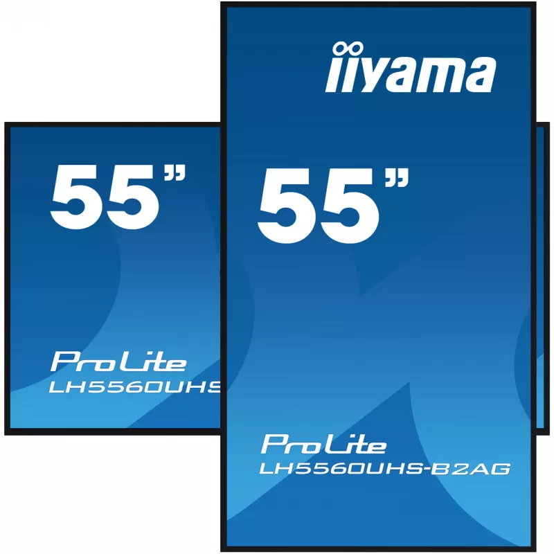 iiyama LH5560UHS-B2AG Signage displejs Digitālā A-tāfele 138.7 cm (54.6 collas) LED Wi-Fi 500 cd/m² 4K Ultra HD Melns Iebūvēts procesors Android 11 24/7
