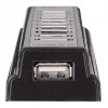 Manhattan USB-A 10 portu galda centrāle, 10x USB-A porti, 480 Mbps (USB 2.0), barošana caur USB vai ārēju barošanas avotu (nav iekļauts) lielākai pievienoto ierīču jaudai