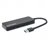 Manhattan USB-A 4 portu centrmezgls, 4x USB-A porti, 5 Gbps (USB 3.2 Gen1, pazīstams arī kā USB 3.0), barošana caur USB (nav nepieciešams ārējs barošanas avots), ekvivalents ST4300PBU3 & ST4300MINU3B