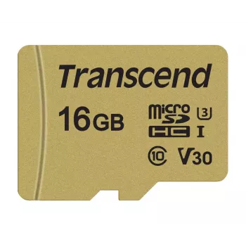 TRANSCEND Micro Sdhc karte 500s 16GB Uhs-i U3 Mlc ar adapteri
