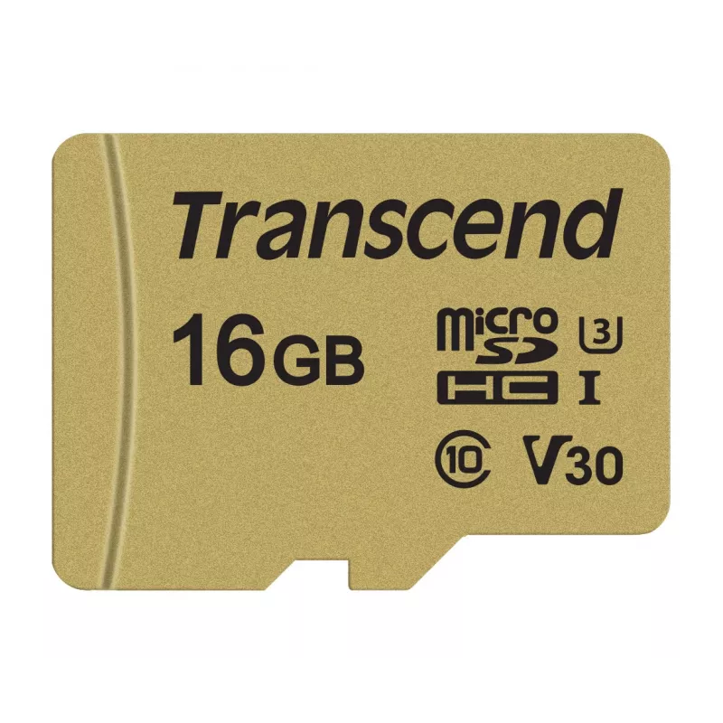 TRANSCEND Micro Sdhc karte 500s 16GB Uhs-i U3 Mlc ar adapteri