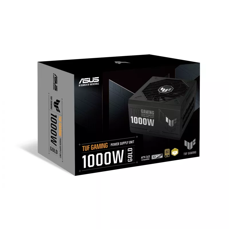 Barošanas bloks ASUS TUF Gaming 1000W Gold ATX 3.1 1000 W 80 PLUS Gold pilnībā modulārs melns, 135 mm ventilators