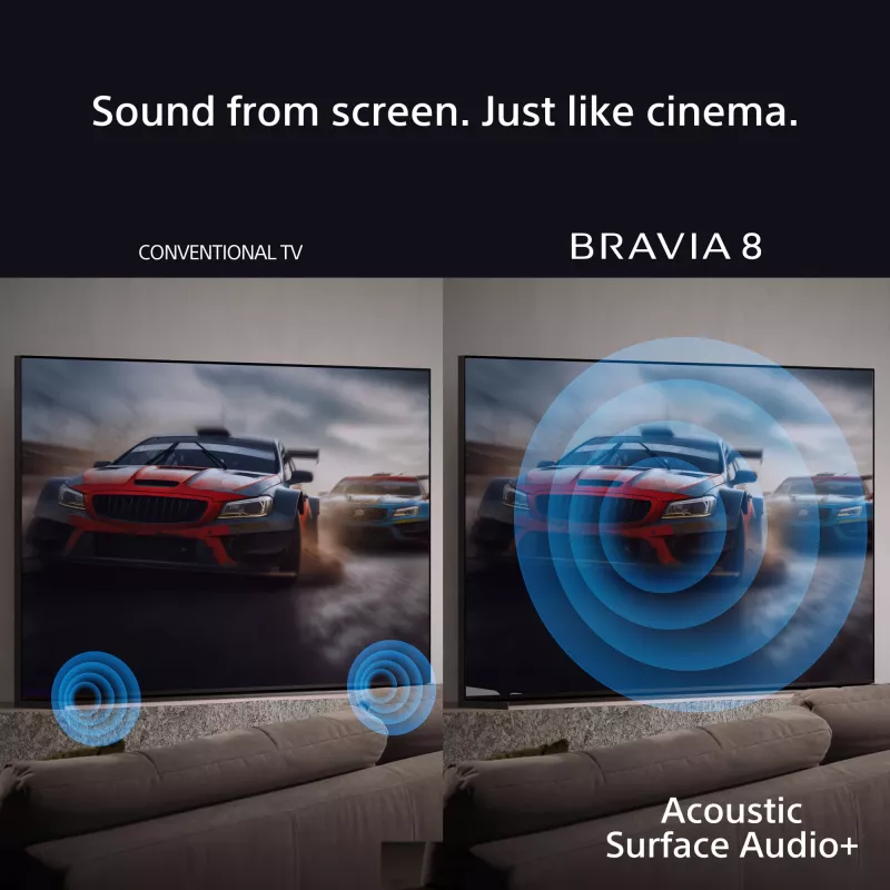 Sony BRAVIA 8 sērija 55 collu OLED 4K HDR displejs ar Google TV, ieskaitot 3 gadu PrimeSupport