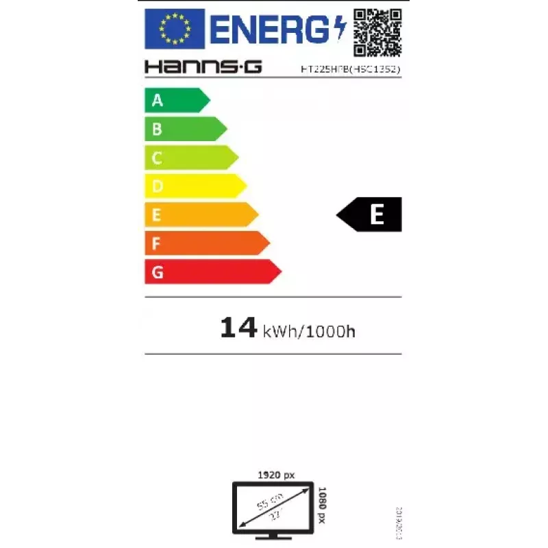 Hannspree HT225HPB datora monitors 54,6 cm (21,5 collu) 1920 x 1080 pikseļi Full HD LED skārienekrāns Galda virsmas Melns