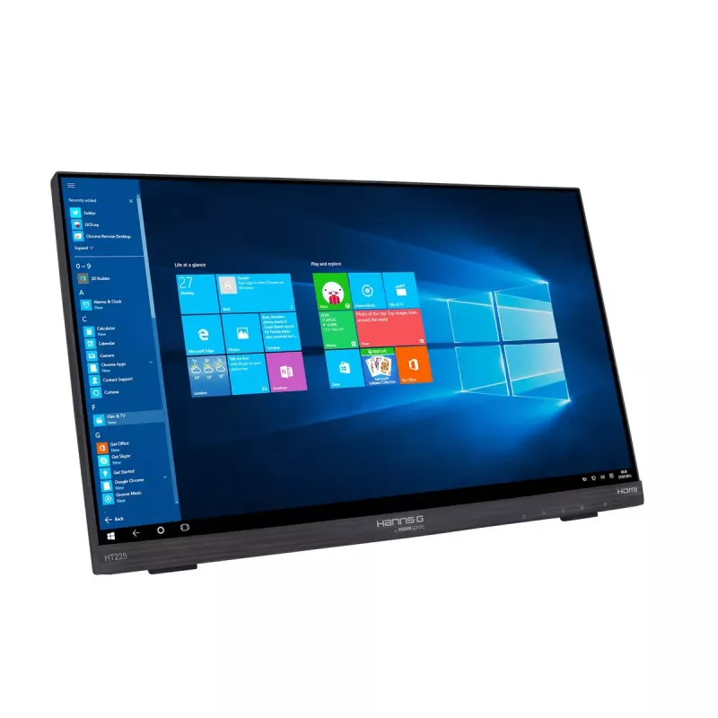 Hannspree HT225HPB datora monitors 54,6 cm (21,5 collu) 1920 x 1080 pikseļi Full HD LED skārienekrāns Galda virsmas Melns