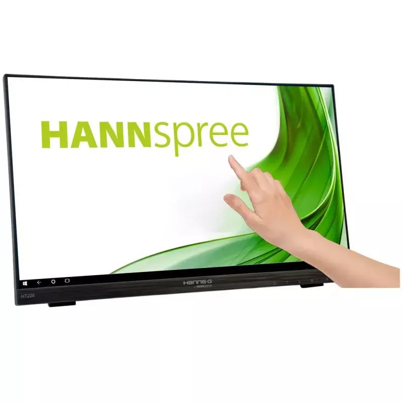 Hannspree HT225HPB datora monitors 54,6 cm (21,5 collu) 1920 x 1080 pikseļi Full HD LED skārienekrāns Galda virsmas Melns