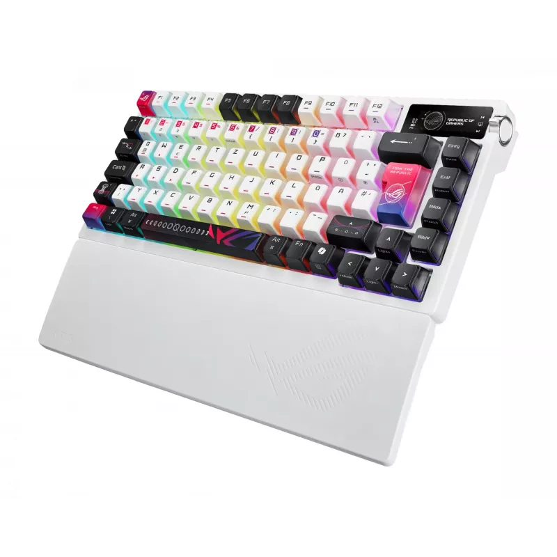 ASUS ROG Azoth X tastatūra Gaming USB + RF Wireless + Bluetooth QWERTZ Balta