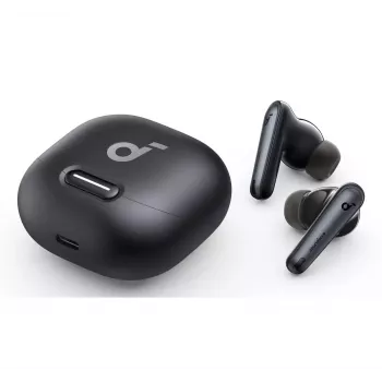 Ieliekamas bezvadu austiņas Anker Liberty 4 NC — melnas, Bluetooth, USB-C uzlāde