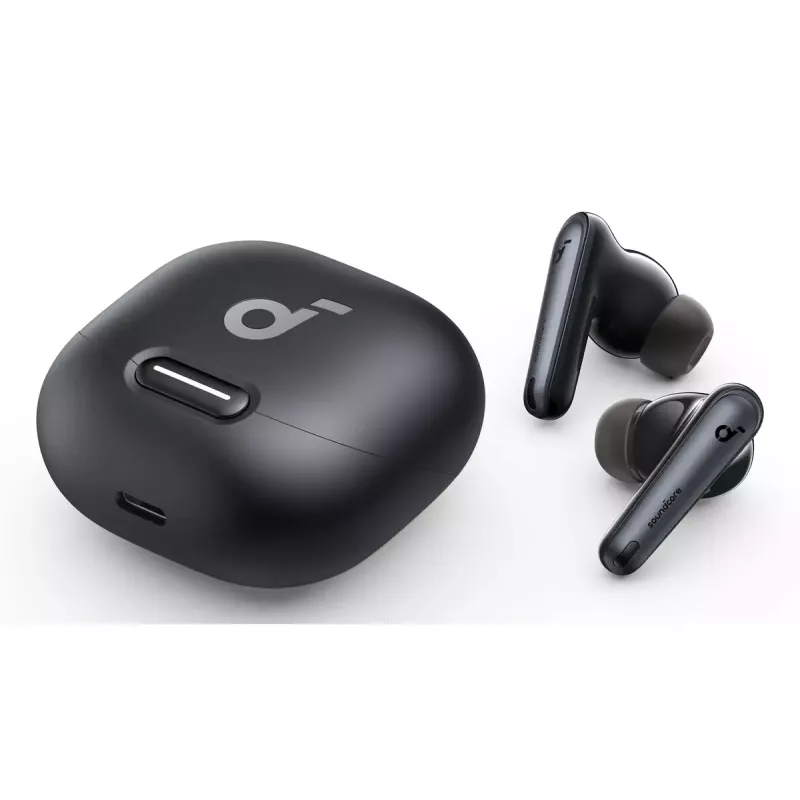 Ieliekamas bezvadu austiņas Anker Liberty 4 NC — melnas, Bluetooth, USB-C uzlāde