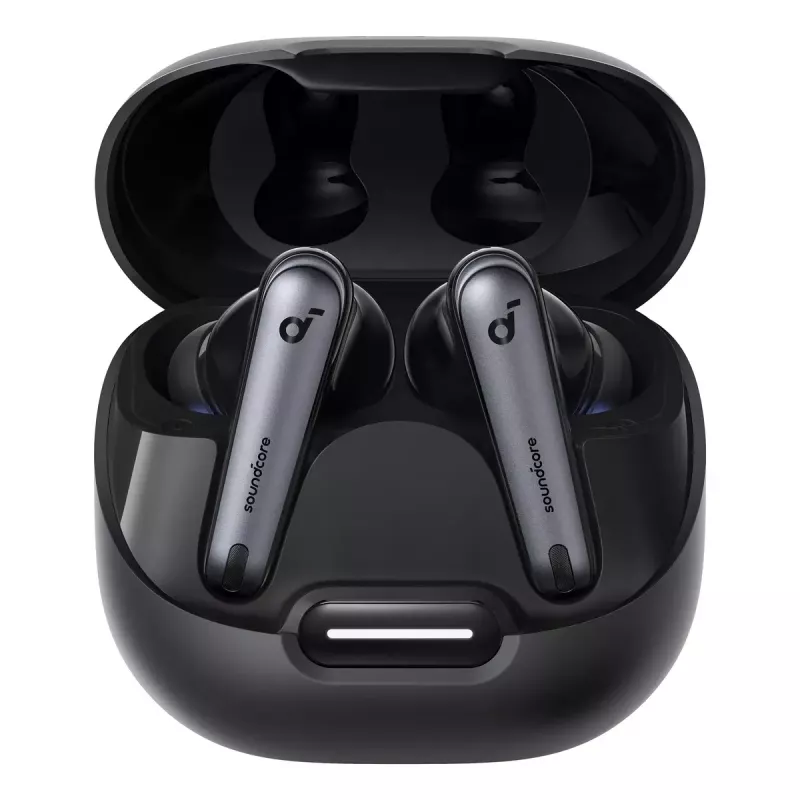 Ieliekamas bezvadu austiņas Anker Liberty 4 NC — melnas, Bluetooth, USB-C uzlāde