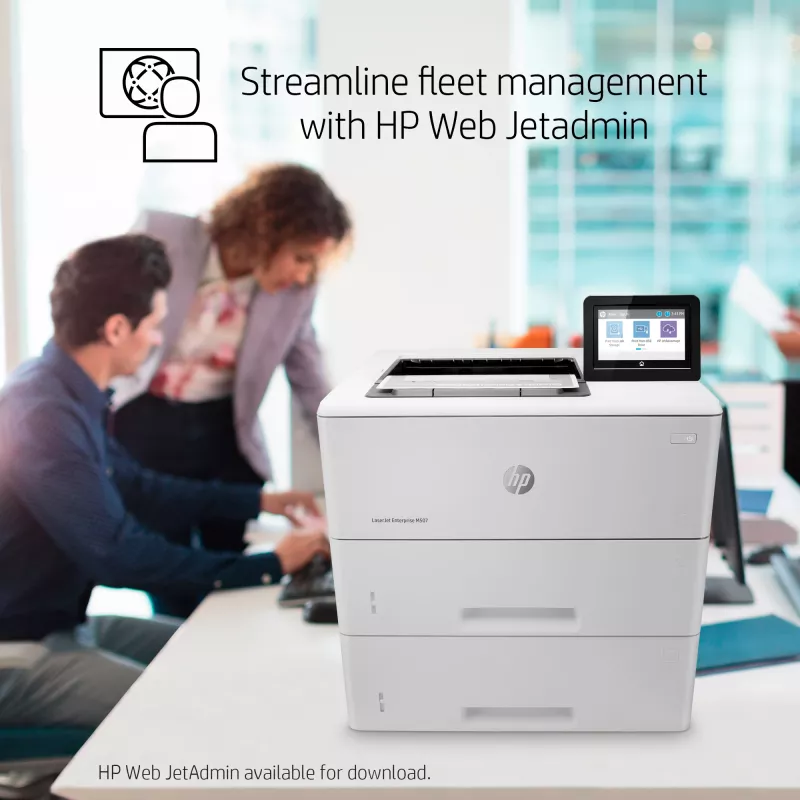 HP LaserJet Enterprise M507x, lāzerprinteris, 1200 x 1200 DPI, A4, 43 ppm, abpusējā drukāšana, tīklam gatavs
