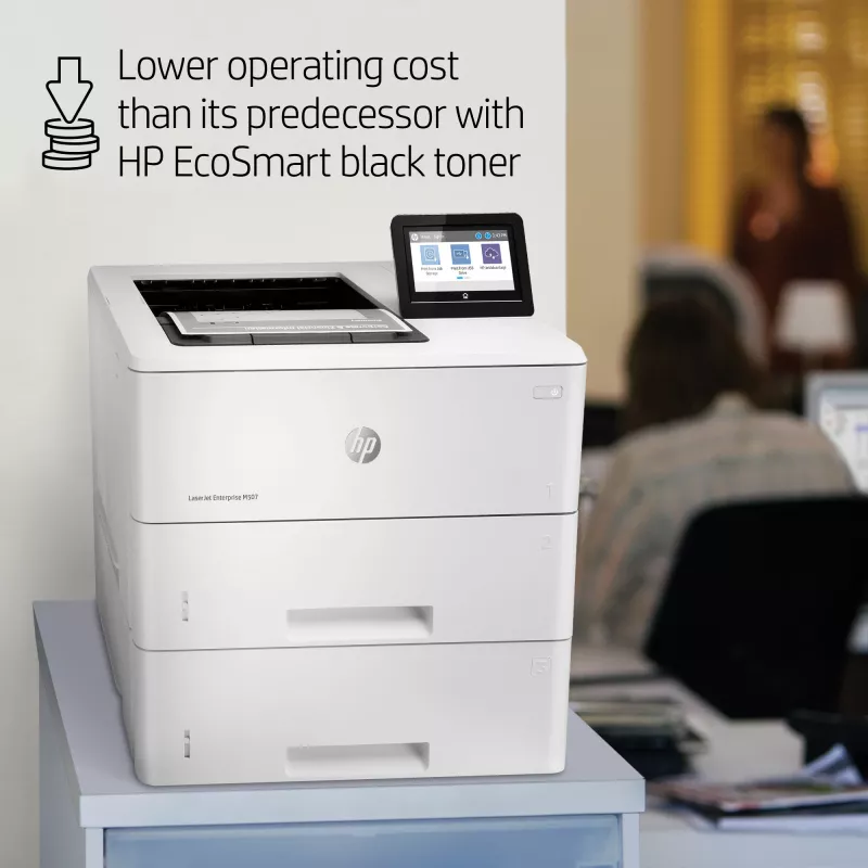 HP LaserJet Enterprise M507x, lāzerprinteris, 1200 x 1200 DPI, A4, 43 ppm, abpusējā drukāšana, tīklam gatavs