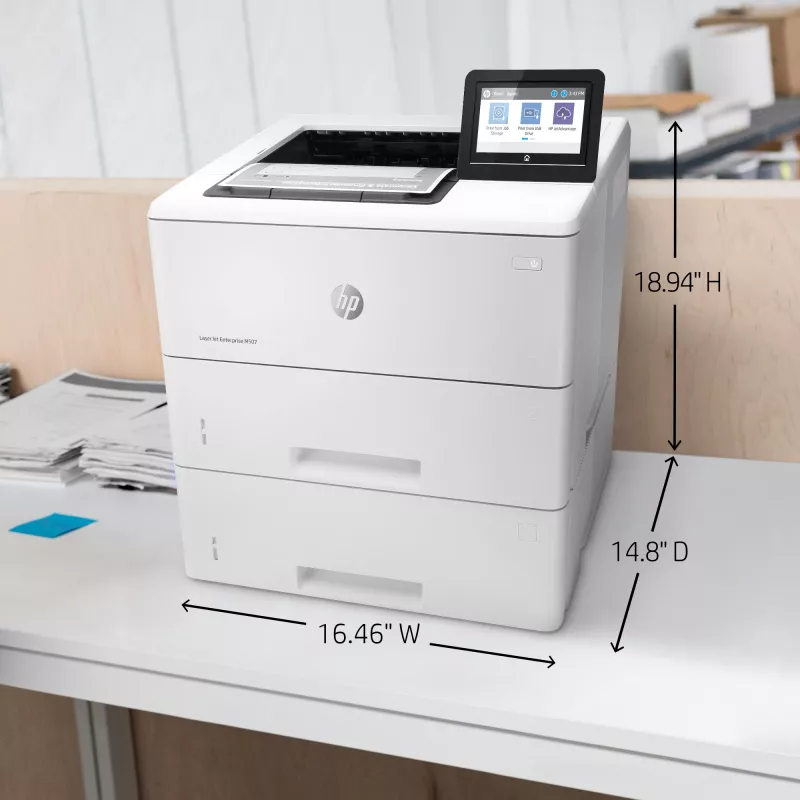 HP LaserJet Enterprise M507x, lāzerprinteris, 1200 x 1200 DPI, A4, 43 ppm, abpusējā drukāšana, tīklam gatavs