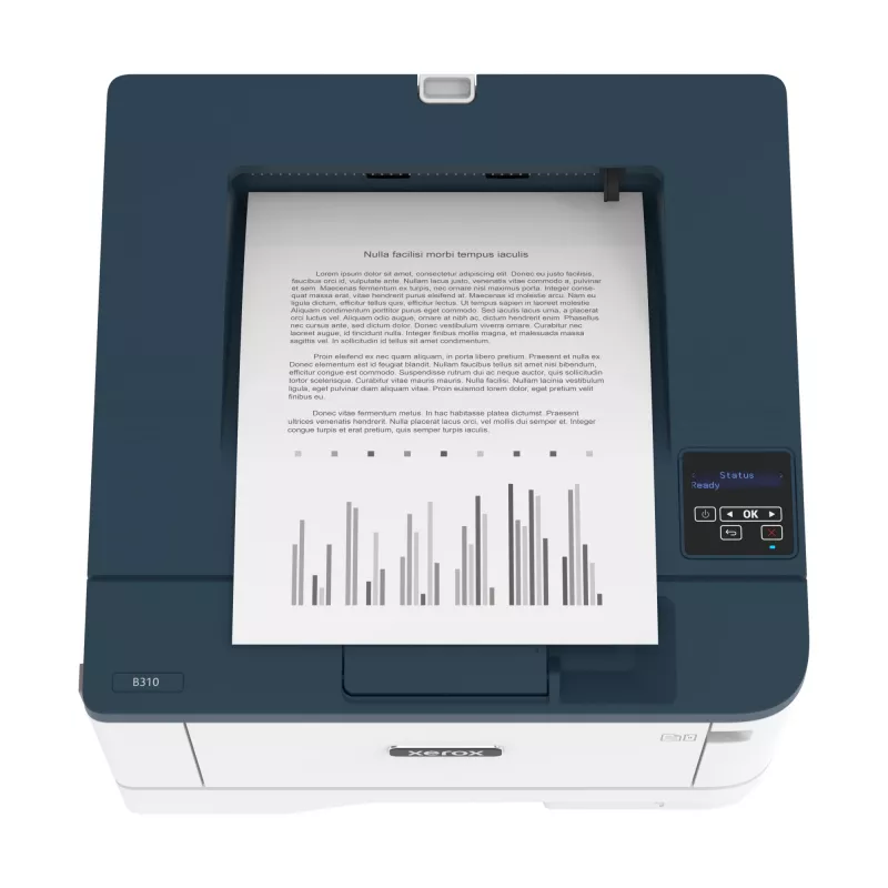 Xerox B310 A4 40ppm bezvadu divpusējā printeris PS3 PCL5e/6 2 paplātes, kopā 350 lapas