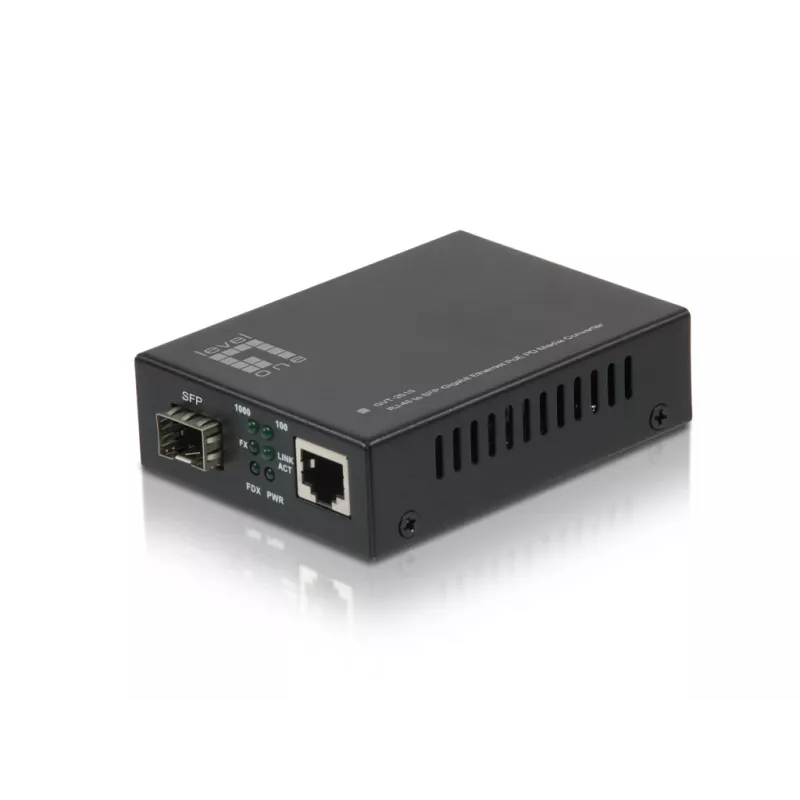 LevelOne RJ45 uz SFP Gigabitu mediju pārveidotājs, PoE PD