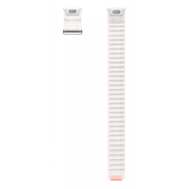 Samsung auduma siksniņa (S/M) Galaxy Watch 7, Siksniņa, Viedpulkstenis, Rozā, Balta, Samsung, Galaxy Watch 7, Galaxy Watch4/5/6/7/FE/4 Classic/5 Classic/5 Pro, Audums