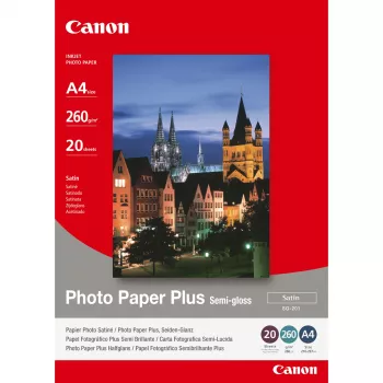 Canon SG-201 daļēji spīdīgs fotopapīrs Plus A4 — 20 loksnes
