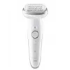 Epilators BRAUN 9-011 3D Silk-epil 9 Flex Wet & Dry — 40 pincetes, akumulators, masāža, balts/pelēks