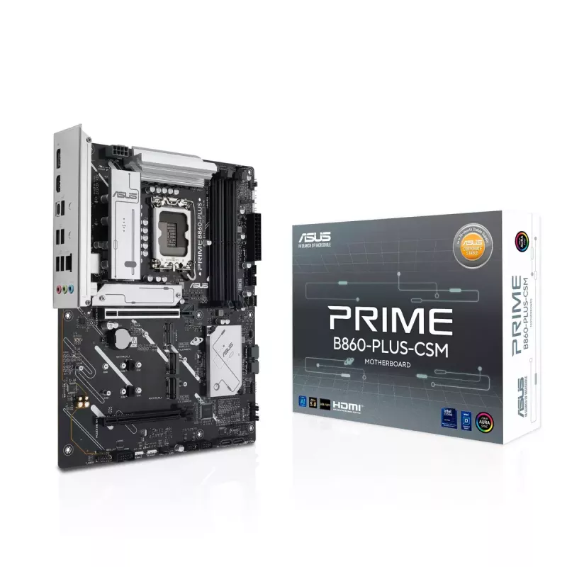Mātesplate ASUS PRIME B860-PLUS-CSM ATX Intel B860 LGA 1851 DDR5, 4× DIMM, 256 GB, 2.5 Gb LAN, 3× M.2, USB-C