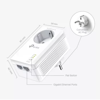 TP-Link TL-PA7027P KIT PowerLine tīkla adapteris 1000 Mbit/s Ethernet LAN Balts 2 gab.