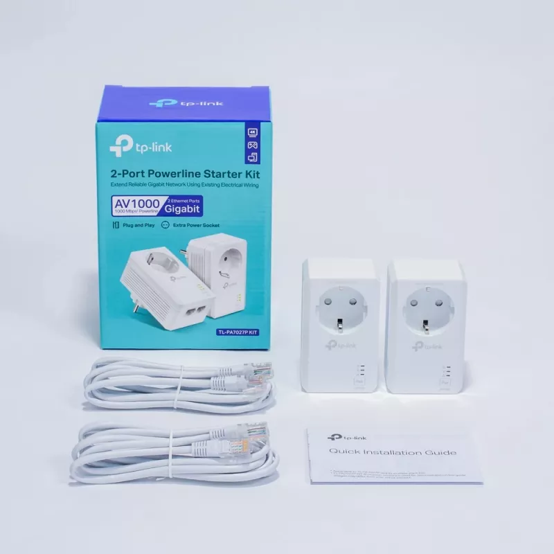 TP-Link TL-PA7027P KIT PowerLine tīkla adapteris 1000 Mbit/s Ethernet LAN Balts 2 gab.