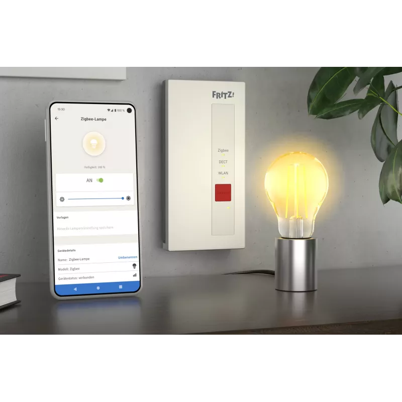 FRITZ!DECT Smart Gateway bezvadu balts Gigabit Ethernet 128-bitu AES