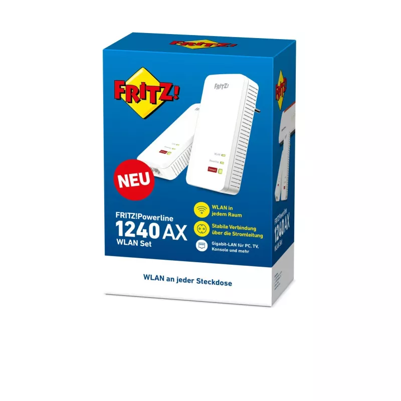 Powerline 1240 AX WLAN komplekts 1200 Mbit/s Ethernet LAN Wi-Fi balts 2 gab.