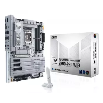 ASUS TUF GAMING Z890-PRO WIFI ATX mātesplate ar Intel Z890 mikroshēmojumu, LGA1851 ligzdu, DDR5 atmiņas atbalstu un Wi-Fi 7.