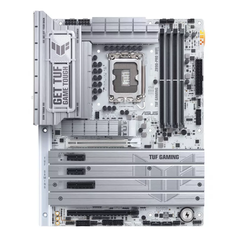 ASUS TUF GAMING Z890-PRO WIFI ATX mātesplate ar Intel Z890 mikroshēmojumu, LGA1851 ligzdu, DDR5 atmiņas atbalstu un Wi-Fi 7.