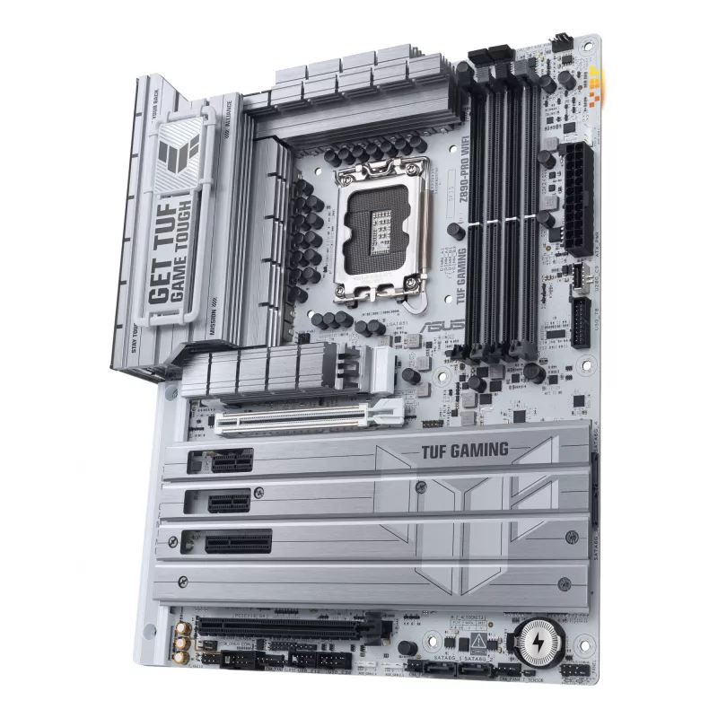ASUS TUF GAMING Z890-PRO WIFI ATX mātesplate ar Intel Z890 mikroshēmojumu, LGA1851 ligzdu, DDR5 atmiņas atbalstu un Wi-Fi 7.