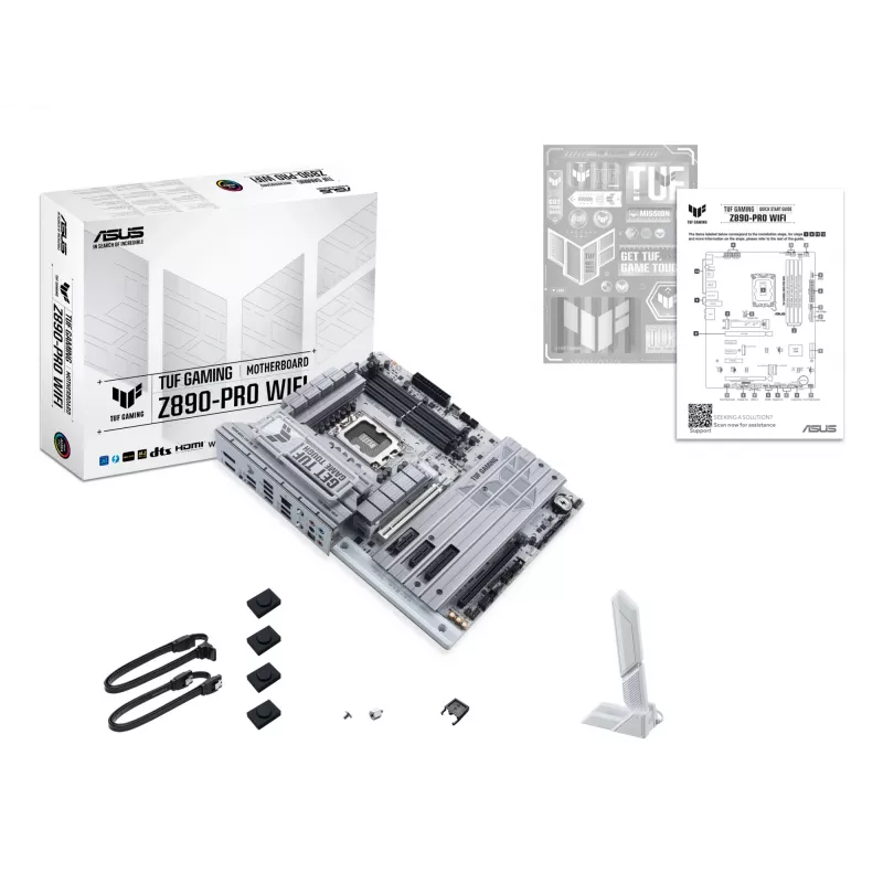 ASUS TUF GAMING Z890-PRO WIFI ATX mātesplate ar Intel Z890 mikroshēmojumu, LGA1851 ligzdu, DDR5 atmiņas atbalstu un Wi-Fi 7.