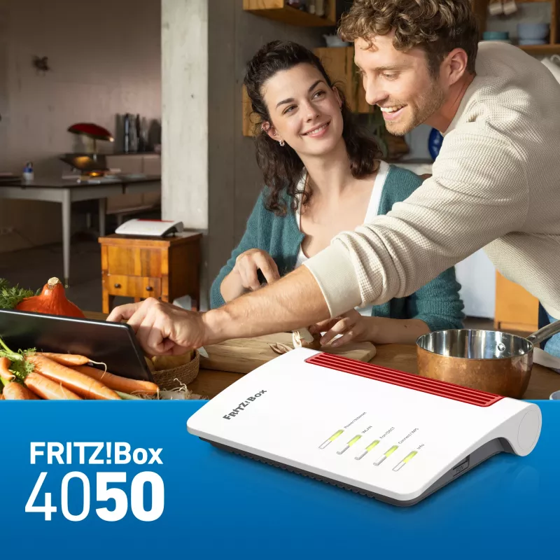 Bezvadu maršrutētājs Box 4050 Gigabit Ethernet divjoslu (2,4 GHz / 5 GHz) Melns, Balts
