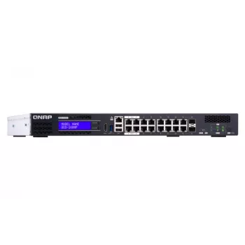 QNAP QGD-1600P Pārvaldīts Gigabitu Ethernet (10/100/1000) barošana caur Ethernet (PoE) 1U Melns, Pelēks